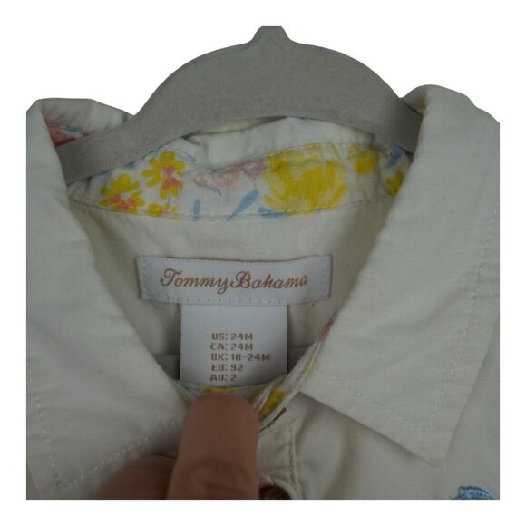 EUC Tommy Bahama Boys Button Down Bodysuit Size 24M - Picture 2 of 5